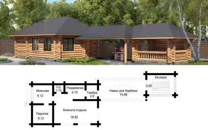 Проекти бань з альтанкою і барбекю під одним дахом фото добірка варіантів (барбекю) Проекти бань з альтанкою і барбекю під одним дахом фото добірка варіантів