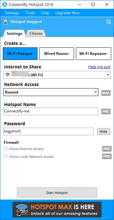 Програми для роздачі wifi c ноутбука