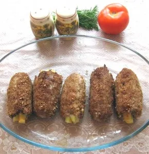 Рецепт котлети з начинкою, смачні рецепти (рецепт) Рецепт котлети з начинкою, смачні рецепти