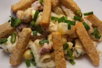 Рецепти салату з ковбасою і сухариками (сухариками) Рецепти салату з ковбасою і сухариками