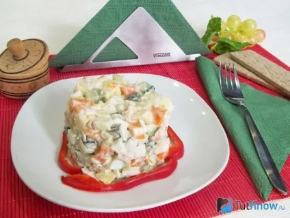 Рецепт салат «олів'є» з маринованими огірками (мариновані огірки) Рецепт салат «олів'є» з маринованими огірками
