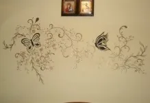 Малюнки рідкими шпалерами на стіні фото трафаретів, картинки і характеристика, як зробити в (шпалерами) Малюнки рідкими шпалерами на стіні фото трафаретів, картинки і характеристика, як зробити в
