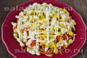 Салат - Рафаелло, рецепт з куркою, грибами і морквою по корейськи (Рафаелло) Салат - Рафаелло, рецепт з куркою, грибами і морквою по корейськи