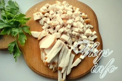 Салат «Рафаелло» з куркою і грибами - рецепт з фото (грибами) Салат «Рафаелло» з куркою і грибами - рецепт з фото