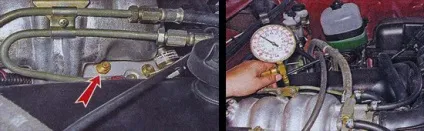 Скидання і перевірка тиску в паливній системі ваз 2107 - інжекторний двигун (паливної) Скидання і перевірка тиску в паливній системі ваз 2107 - інжекторний двигун