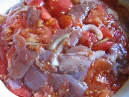 Шашлик маринований в помідорах - рецепти з фото (рецепти) Шашлик маринований в помідорах - рецепти з фото