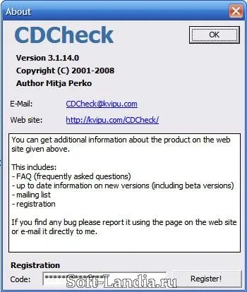Завантажити програму для перевірки cd