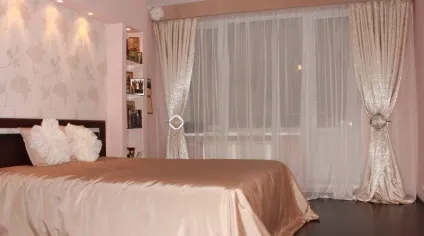 Штори в спальню з балконом стиль оформлення і колірні відтінки (спальню) Штори в спальню з балконом стиль оформлення і колірні відтінки
