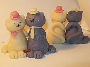 Солодка парочка з марципану - ярмарок майстрів - ручна робота, handmade (водою місце з'єднання) Солодка парочка з марципану - ярмарок майстрів - ручна робота, handmade