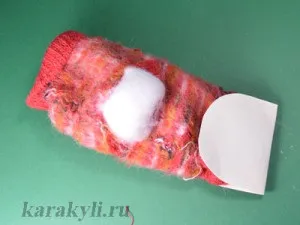 Собачка - мімічна лялька на руку з носка, каракулі (мімічна) Собачка - мімічна лялька на руку з носка, каракулі