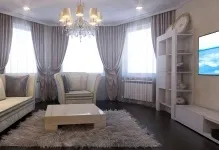 Спальня з еркером дизайн диванів зі спальним місцем, фото інтер'єру, одноповерховий будинок з трьома вікнами (спальня з еркером) Спальня з еркером дизайн диванів зі спальним місцем, фото інтер'єру, одноповерховий будинок з трьома вікнами