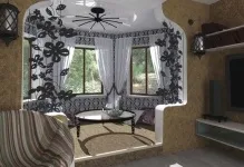 Спальня з еркером дизайн диванів зі спальним місцем, фото інтер'єру, одноповерховий будинок з трьома вікнами (дизайн) Спальня з еркером дизайн диванів зі спальним місцем, фото інтер'єру, одноповерховий будинок з трьома вікнами