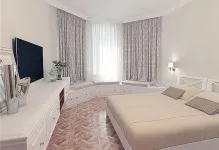 Спальня з еркером дизайн диванів зі спальним місцем, фото інтер'єру, одноповерховий будинок з трьома вікнами (спальня з еркером) Спальня з еркером дизайн диванів зі спальним місцем, фото інтер'єру, одноповерховий будинок з трьома вікнами