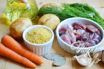 Суп з курячими потрошками - 2 рецепта приготування з фото (рецепта) Суп з курячими потрошками - 2 рецепта приготування з фото