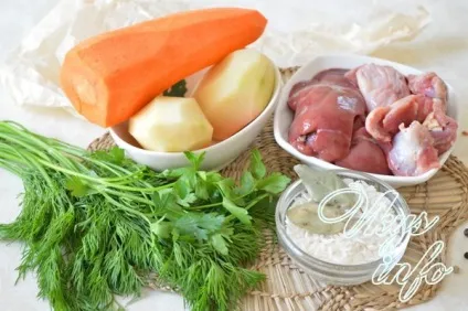 Суп з курячими потрошками - 2 рецепта приготування з фото (потрошками) Суп з курячими потрошками - 2 рецепта приготування з фото