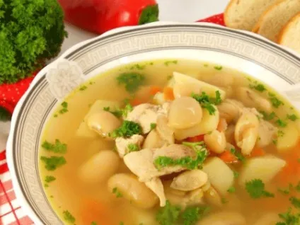 Суп з квасолею консервованої і куркою рецепт з фото, калорійність (куркою) Суп з квасолею консервованої і куркою рецепт з фото, калорійність