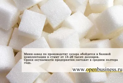 Свій бізнес відкриваємо виробництво цукру-рафінаду