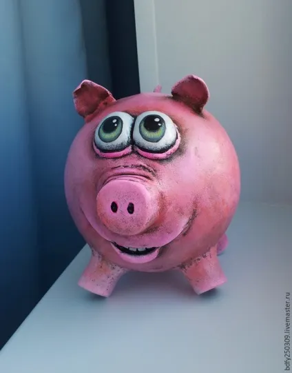 Свинка-скарбничка своїми руками - ярмарок майстрів - ручна робота, handmade (рожевий) Свинка-скарбничка своїми руками - ярмарок майстрів - ручна робота, handmade
