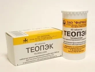 Теопек »- інструкція із застосування, ціна в аптеках, відгуки, аналоги