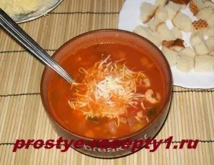 Томатний суп з креветками, покроковий рецепт з фото (рецепт) Томатний суп з креветками, покроковий рецепт з фото