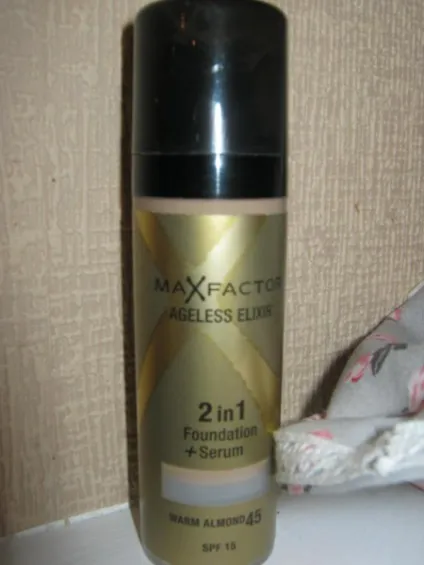 Тональний крем max factor ageless elixir 2-в-1 foundation serum spf 15 (відтінок № 45 warm almond