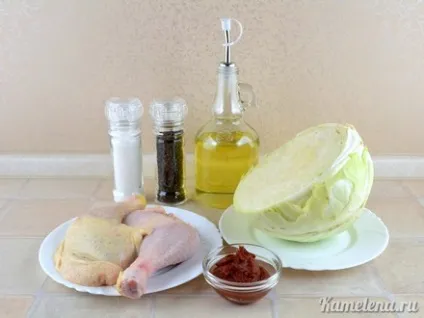 Тушкована капуста з куркою (капуста) Тушкована капуста з куркою