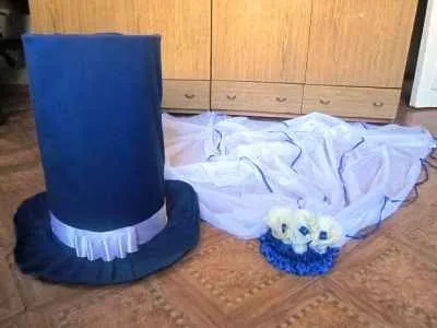 Прикраса весільних машин своїми руками - робимо циліндр і фату - цікаве рукоділля
