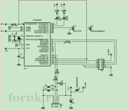 Usbasp програматор мікроконтролерів avr на atmega8 своїми руками, куточок радіоаматора