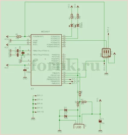 Usbasp програматор мікроконтролерів avr на atmega8 своїми руками, куточок радіоаматора