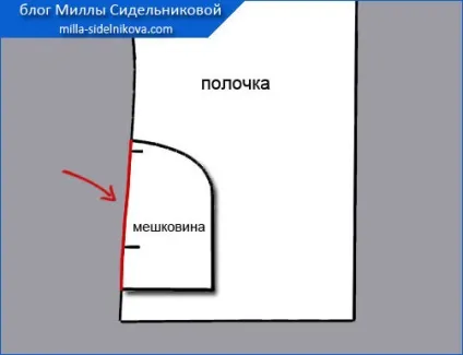 Форма кишені в бічному шві