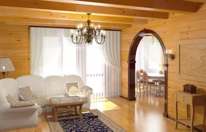 Внутрішнє оздоблення будинку з бруса (20 фото)