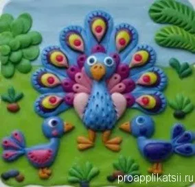 Яскраві аплікації з пластиліну на картоні (пластиліну можна створити) Яскраві аплікації з пластиліну на картоні