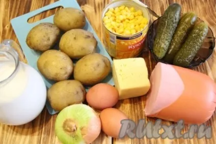 Запіканка з картоплі з ковбасою - рецепт з фото