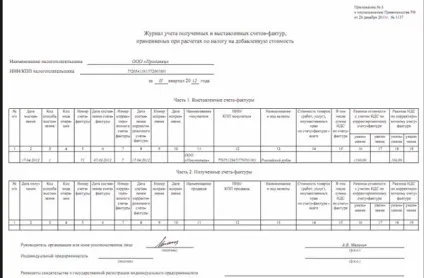 Журнал обліку рахунків-фактур - отриманих, виставлених (обліку) Журнал обліку рахунків-фактур - отриманих, виставлених