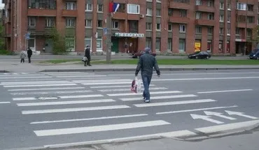 Знак пішохідний перехід зона дії, фото (зона) Знак пішохідний перехід зона дії, фото