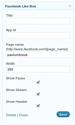 Як самому зробити віджет facebook like box для wordpress (wordpress) Як самому зробити віджет facebook like box для wordpress