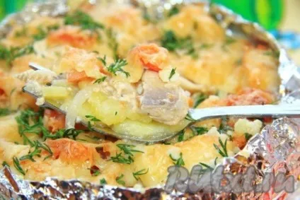 Філе тілапії, запечене з картоплею - готуємо покроково з фото