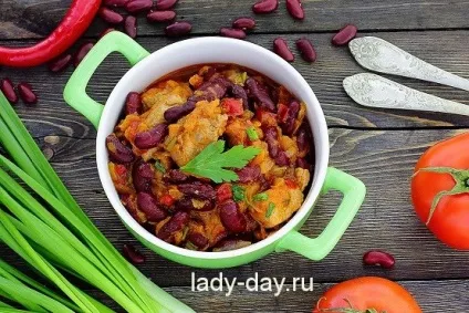 Квасоля тушкована з м'ясом, прості рецепти з фото (фото) Квасоля тушкована з м'ясом, прості рецепти з фото