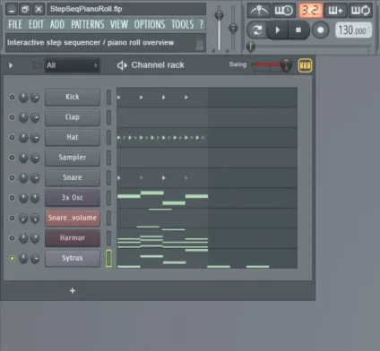 Fl studio 12 створення крок sequencer і piano roll працювати разом