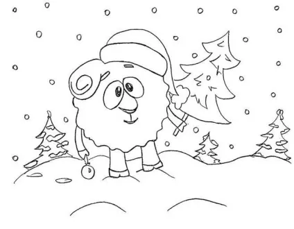 Як намалювати Бараша з смішариків олівцем поетапно (смішариків) Як намалювати Бараша з смішариків олівцем поетапно