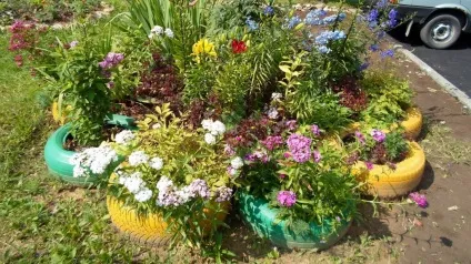 Клумби з покришок своїми руками на дачі - фото і майстер клас (клумби) Клумби з покришок своїми руками на дачі - фото і майстер клас