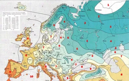 Кліматичні зони морозостійкості рослин
