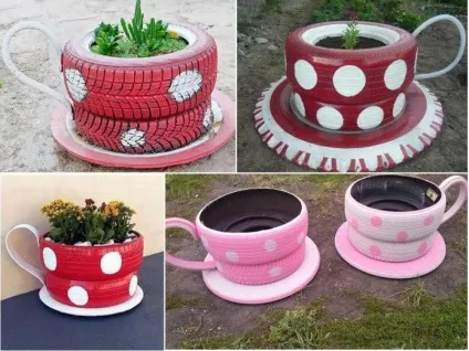 Клумби з покришок своїми руками на дачі - фото і майстер клас (клумби) Клумби з покришок своїми руками на дачі - фото і майстер клас