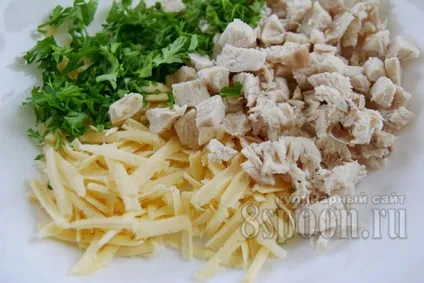 Конвертики з лаваша з куркою і сиром