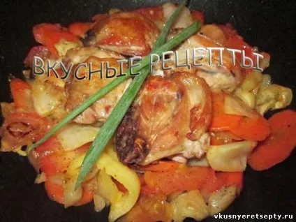 Курка з овочами на сковороді - рецепт з фото, смачні рецепти (курка з овочами) Курка з овочами на сковороді - рецепт з фото, смачні рецепти