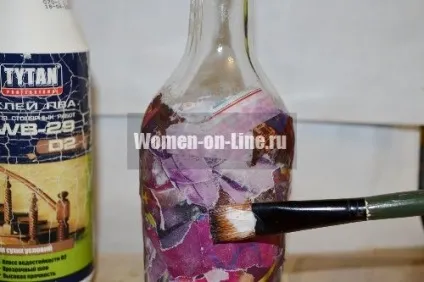 Майстер-клас декупаж і декопатч пляшки, імітація каменю (декупаж декопатч пляшки) Майстер-клас декупаж і декопатч пляшки, імітація каменю