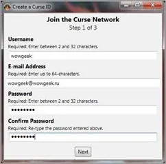 Менеджер аддонів curse