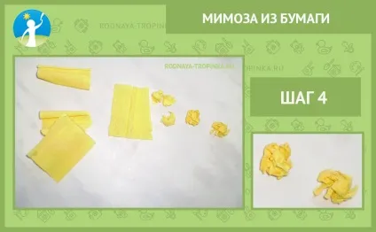 Мімоза з паперу своїми руками майстер-клас для дітей
