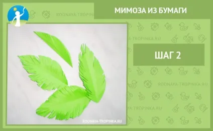 Мімоза з паперу своїми руками майстер-клас для дітей