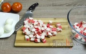 Салат з крабовими паличками рецепт з покроковими фото (крабовий салат з кукурудзою) Салат з крабовими паличками рецепт з покроковими фото